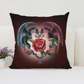 Axyaa Rose Print Pillow Cover - Romantic Home Decor & Gift