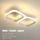 Axyaa Nordic LED Ceiling Light Chandelier, 20W 30W Square Round Lamp for Home Kitchen Living Room