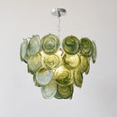 Axyaa Green Crystal LED Chandelier for Home Decor.