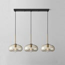 3-Light Amber Glass Pendant Lamp by Axyaa - Vintage Industrial Ceiling Fixture
