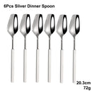 Axyaa Gold Cutlery Set Stainless Steel 304 Tableware Knife Fork Spoon Dinner Set