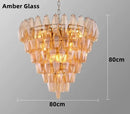 Axyaa Glass Ceiling Chandelier: Luxury Colorful Modern Lighting for Living Room, Villa, Kitchen