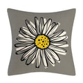 Axyaa Modern Daisy Grey Pillow Covers for Couch and Bed