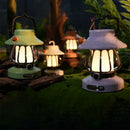 Axyaa Retro LED Camping Lamp: USB Rechargeable Night Light, 3 Colors Dimming