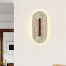 Axyaa Cave Stone Headboard with Wabi Sabi Aesthetics and Wall Lamp