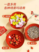Axyaa Red Fruit Tray for Living Room, Dried Fruit, Candy & Snacks