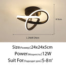 Axyaa LED Ceiling Light: Modern Minimalist Bedroom Balcony Chandelier Corridor Fixture