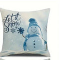 Snowman Winter Pattern Pillow Cover by Axyaa for Sofa Bedroom Car Home Decor