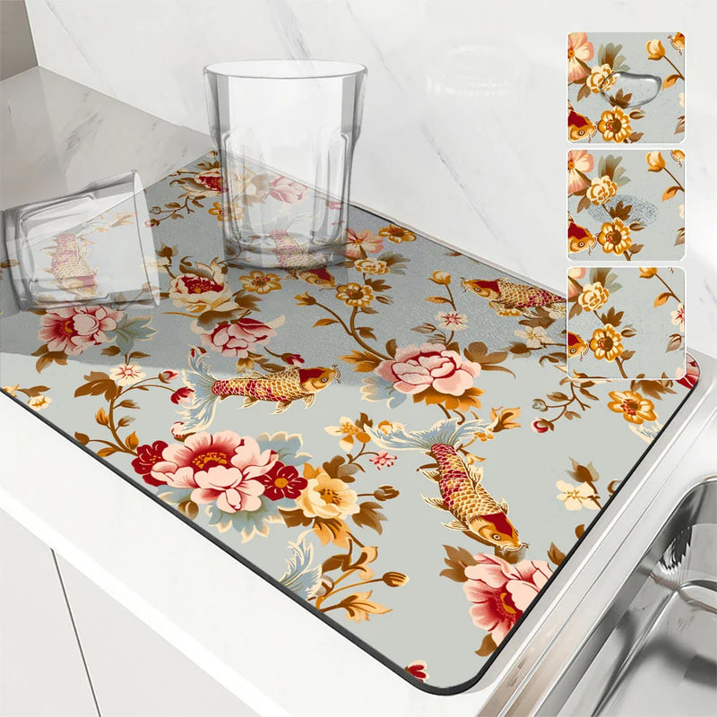 Axyaa Kitchen Drain Pads for Tableware Absorbency & Drainage