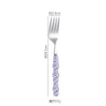 Axyaa Pearl Byen Ceramic Handle Cutlery Spoon Fork Set