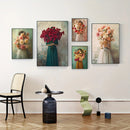 Axyaa Floral Canvas Print for Modern Scandinavian Home Decor