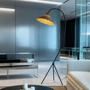 Axyaa Rattan Floor Lamp: Mid-century Style LED Lighting for Living Room, Bedroom, or Study