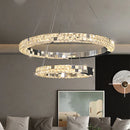 Axyaa Modern Luxury Crystal Pendant Chandelier for Bedroom, Dining, Living Room Lighting