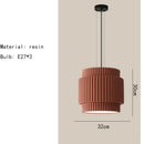 Axyaa Nordic Cream Resin Pendant Chandelier Ceiling Light E27 Dining Room Bedside Reading