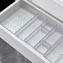 Axyaa Desk Drawer Organizers: Clear Plastic Bathroom Makeup Kitchen Storage Bins