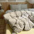 Axyaa Nordic Pink Stripes Cotton Duvet Cover 150x200 Girl's Room Comforter Set