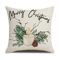 Axyaa Christmas Birds Pillowcase 45X45cm Linen Cushion Cover for Sofa