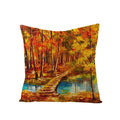 Axyaa Maple Leaf Sunflower Pillowcase for Living Room Bedroom Decor, 45*45cm