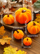 Axyaa Velvet Pumpkin Decoration Set for Fall Halloween Thanksgiving Harvest Décor