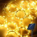 Axyaa Solar Fairy Curtain Lights for Outdoor Garden Wedding Party.