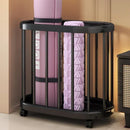 Axyaa Fitness Gear Storage Cart: Portable Organizer with Wheels for Yoga Mats & Equipment