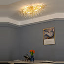 Axyaa Golden Crystal Tear Drop Ceiling Light for Living Room & Bedroom