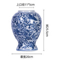 Axyaa Blue and White Ceramic Vase Pendant Wall Mounted Decorative Hydroponic Dried Flower Ornament