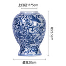 Axyaa Blue and White Ceramic Vase Pendant Wall Mounted Decorative Hydroponic Dried Flower Ornament