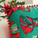 Axyaa Red Bow Romantic Cushion Cover 45x45cm for Living Room Sofa
