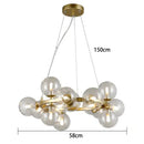 Axyaa Glass LED Pendant Chandelier Light for Living Room and Dining Room