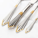 Axyaa 24-Piece Gold Plated Cutlery Set Stainless Steel Western Tableware
