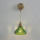 Axyaa Brass Glass LED Wall Lamp for Home Decor Lighting