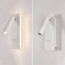 Axyaa Black Brass LED Wall Sconce with USB Port and Switch, 3W Spotlight