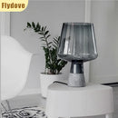Axyaa Nordic Cement LED Glass Desk Lamp for Home Decor, E27 Lighting Fixtures