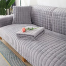 Axyaa Winter Flannel Sofa Cover: Thick, Soft Plush, Non-Slip, Protective Seat Cushion