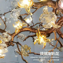Axyaa Crystal Chandelier: Modern Art Branch Design for Living Room, Restaurant, Villa - Luxury Copper Decor