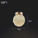 Axyaa Crystal Ball Wall Lamp, Elegant Bedroom Lighting for Girls, Lychee Trendy Design