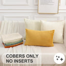 Axyaa Soft Plush Corduroy Pillow Cover for Stylish Living Room Decor