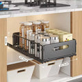 Axyaa Foldable Sliding Storage Basket: Under Cabinet Organizer for Home & Kitchen