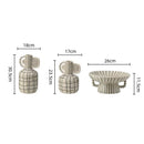 Axyaa Geometric Ceramic Vase | Desktop Storage Container | Home Decoration Accessories