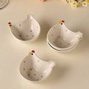 Axyaa Chicken Seasoning Dish Set: 2 Ceramic Mini Bowls, Household Storage Box