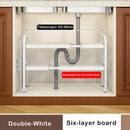 Axyaa Under Sink Flexible Organizer Rack Cabinet Telescopic Storage Shelf