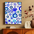 Evil Eyes Abstract Art Canvas Dcor Prints by Axyaa