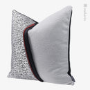Axyaa Silver Red Stitching Villa Pillow Set for Hotel Living & Bedroom Decor