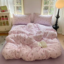 Axyaa Queen Size Strawberry Bedding Set: Duvet Cover, Bed Sheet, Pillowcase