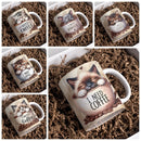 Axyaa Cute Cat Mug - Kitty Lover's Gift - Office Coffee Tea Cup