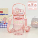 Axyaa Double Drinking Cups 745ML BPA-Free Water Bottles with Straw