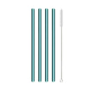 Axyaa Green Glass Straws - Reusable High Borosilicate Smoothie Cocktail Milkshake Straw