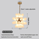 Axyaa Glass Teardrop Chandelier Modern Artistic Designer Pendant Light
