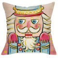 Nutcracker Pillowcase for Living Room Sofa with Zipper Closure by Axyaa